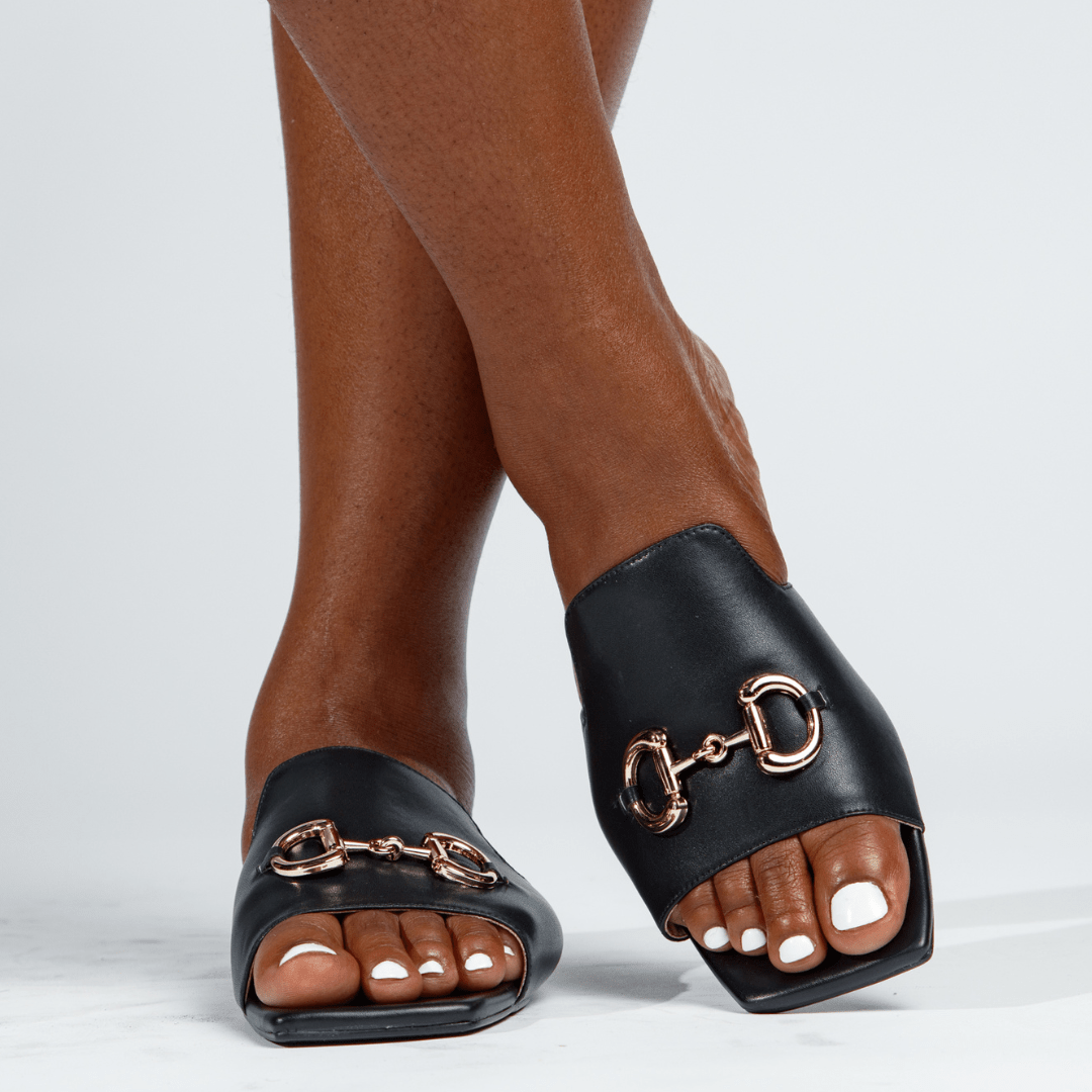 Charlotte Sandals Black Shoes by Vaila Shoes – Don't Panic Shoes