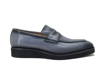 Chic Patina Burnished Penny Loafer Leather Ks518 - 03 Shoes by Carrucci Shoes – Don't Panic Shoes