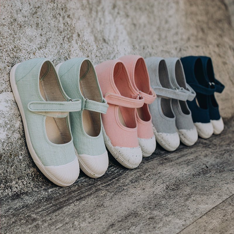 Childrenchic Anita Girls Grey Cotton Canvas Mary Jane Fashion by Childrenchic – Don't Panic Shoes