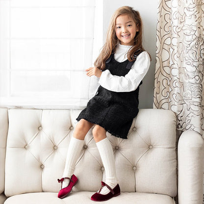 Childrenchic Katie Burgundy Mary Jane Velvet Patent Leather seasonal core FW by Childrenchic – Don't Panic Shoes