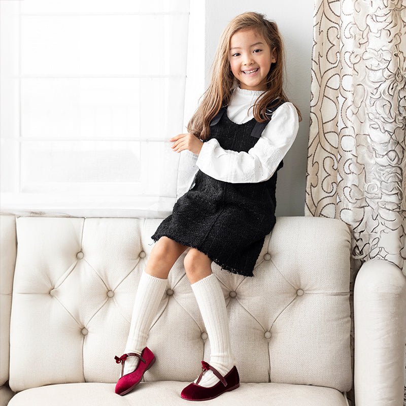 Childrenchic Katie Burgundy Mary Jane Velvet Patent Leather seasonal core FW by Childrenchic – Don't Panic Shoes