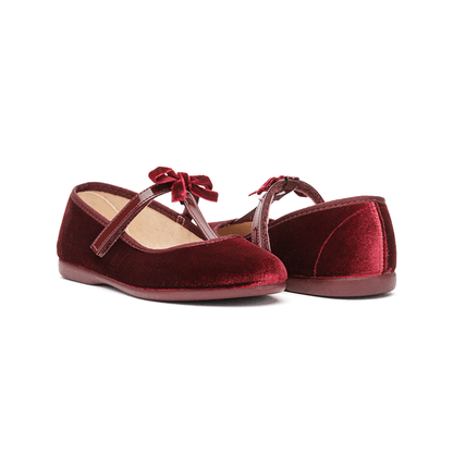 Childrenchic Katie Burgundy Mary Jane Velvet Patent Leather seasonal core FW by Childrenchic – Don't Panic Shoes