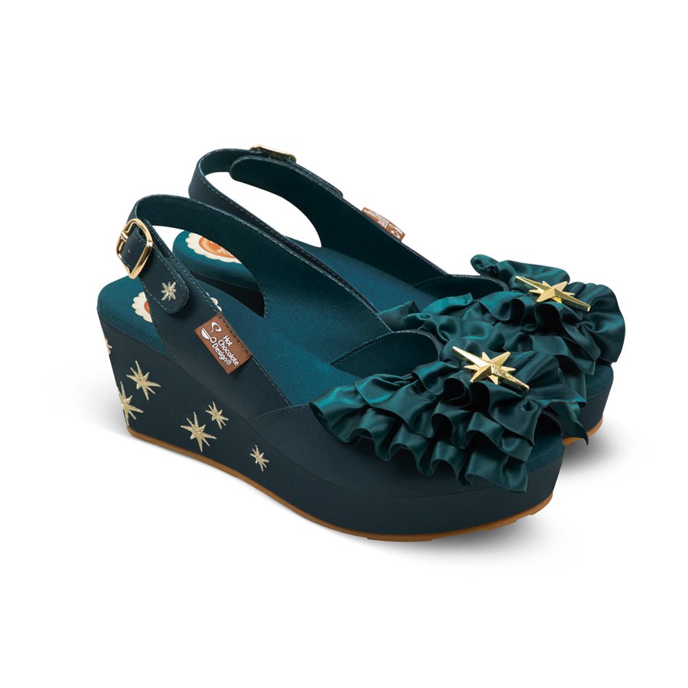 Chocolaticas® Emeraldine Women's Sandal Sandals by Hot Chocolate Design – Don't Panic Shoes