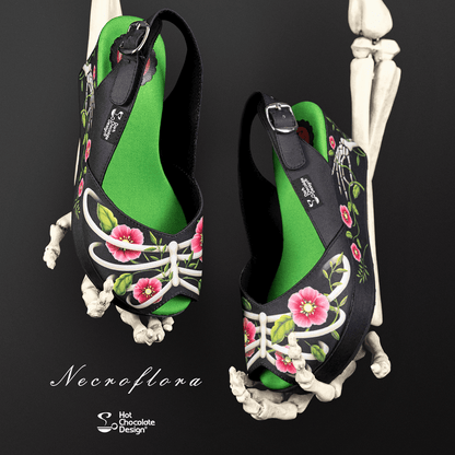 Chocolaticas® Necroflora Women's Sandal Sandals by Hot Chocolate Design – Don't Panic Shoes