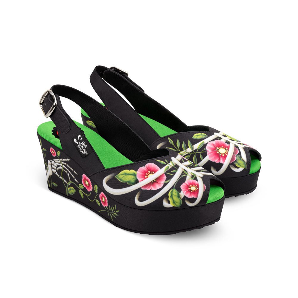 Chocolaticas® Necroflora Women's Sandal Sandals by Hot Chocolate Design – Don't Panic Shoes