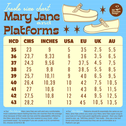 Chocolaticas® Nightmare 2 Women's Mary Jane Platform Mary Jane Platforms by Hot Chocolate Design – Don't Panic Shoes