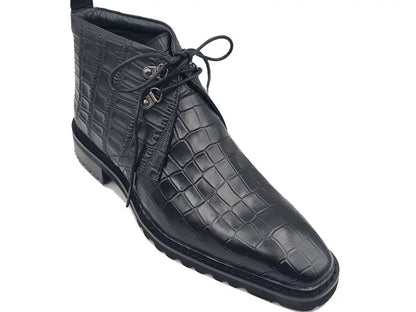 Chukka Boot Leather Alligator Embossed Lug Sole Kb520 - 01 Boots by Carrucci Shoes – Don't Panic Shoes