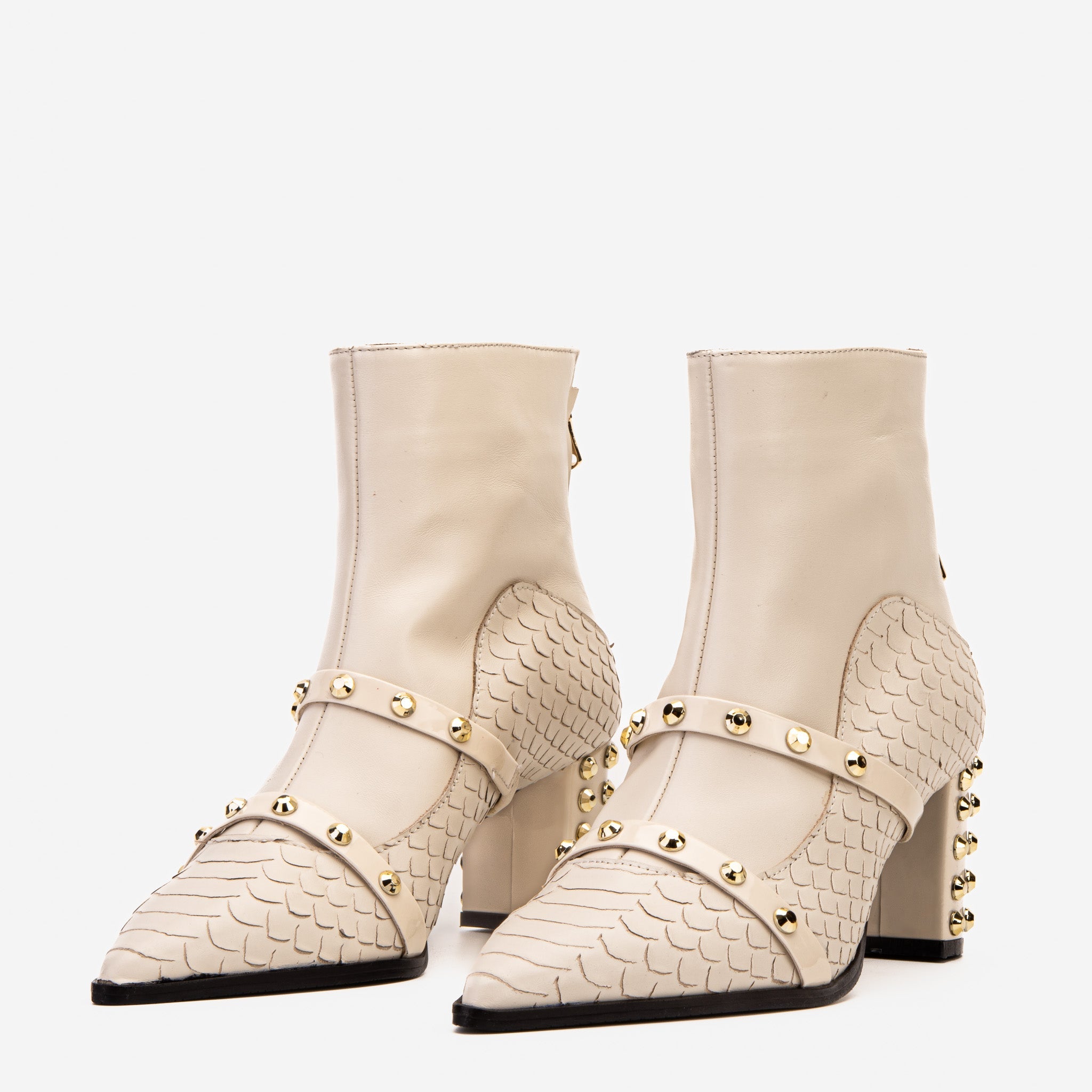 The Valentina Leather Block Heel Women Boot