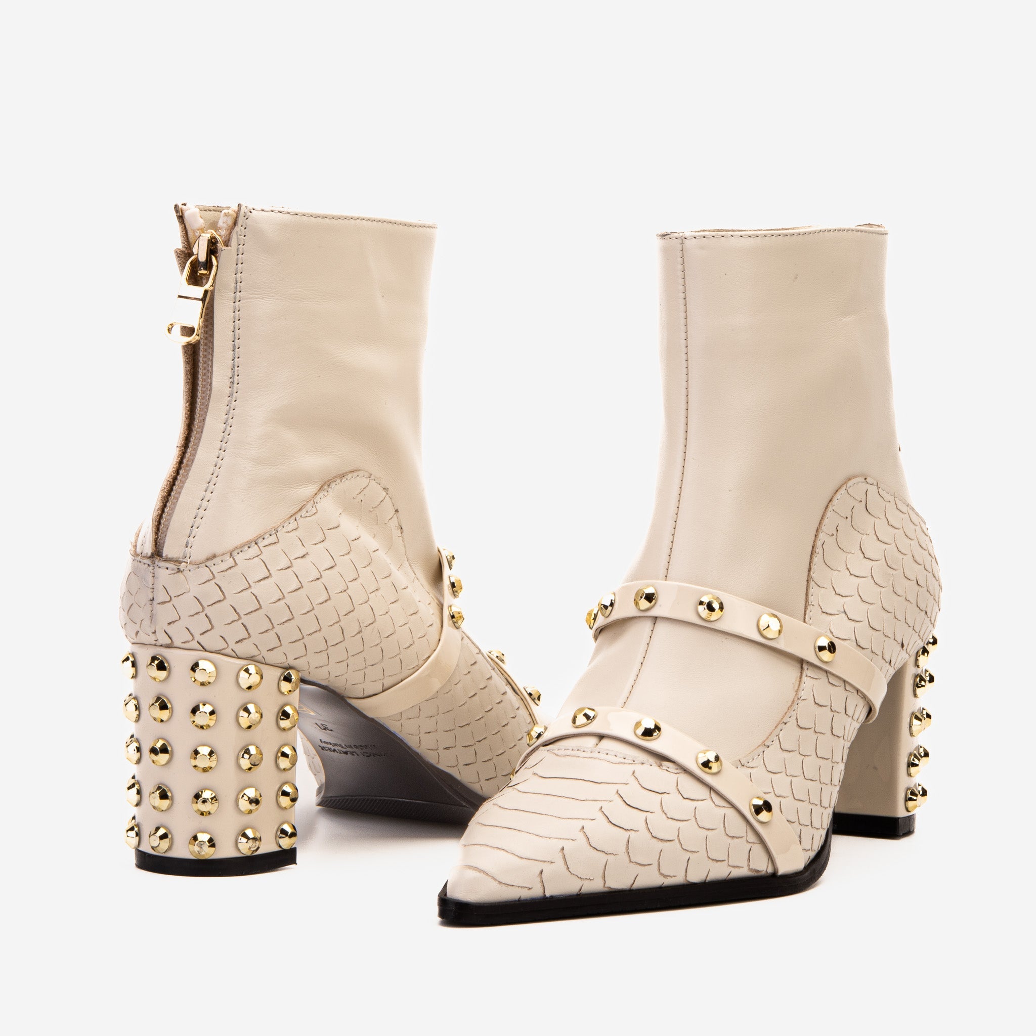 The Valentina Leather Block Heel Women Boot