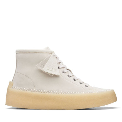 ClarkS Originals Caravan Men’s White Suede Mid Top Shoes 26167698 Footwear by Clarks Originals – Don't Panic Shoes