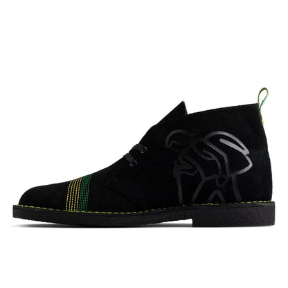ClarkS Originals Desert Boot “Jamaican Bee” Men’s Black Multi Suede – Limited Edition Island - Inspired Heritage Icon (26155917) Shoes by Clarks Originals – Don't Panic Shoes