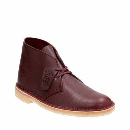 Clarks Originals Desert Boots Men’s Burgundy Tumbled Leather