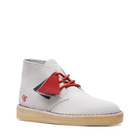 Thumbnail for Clarks Originals Desert Boots Vcy Men’s Gray And Red Suede