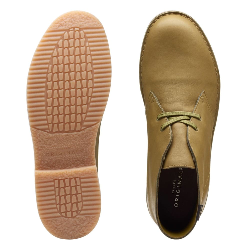 Clarks Originals Desert Boots Gtx Men’s Khaki Green Leather