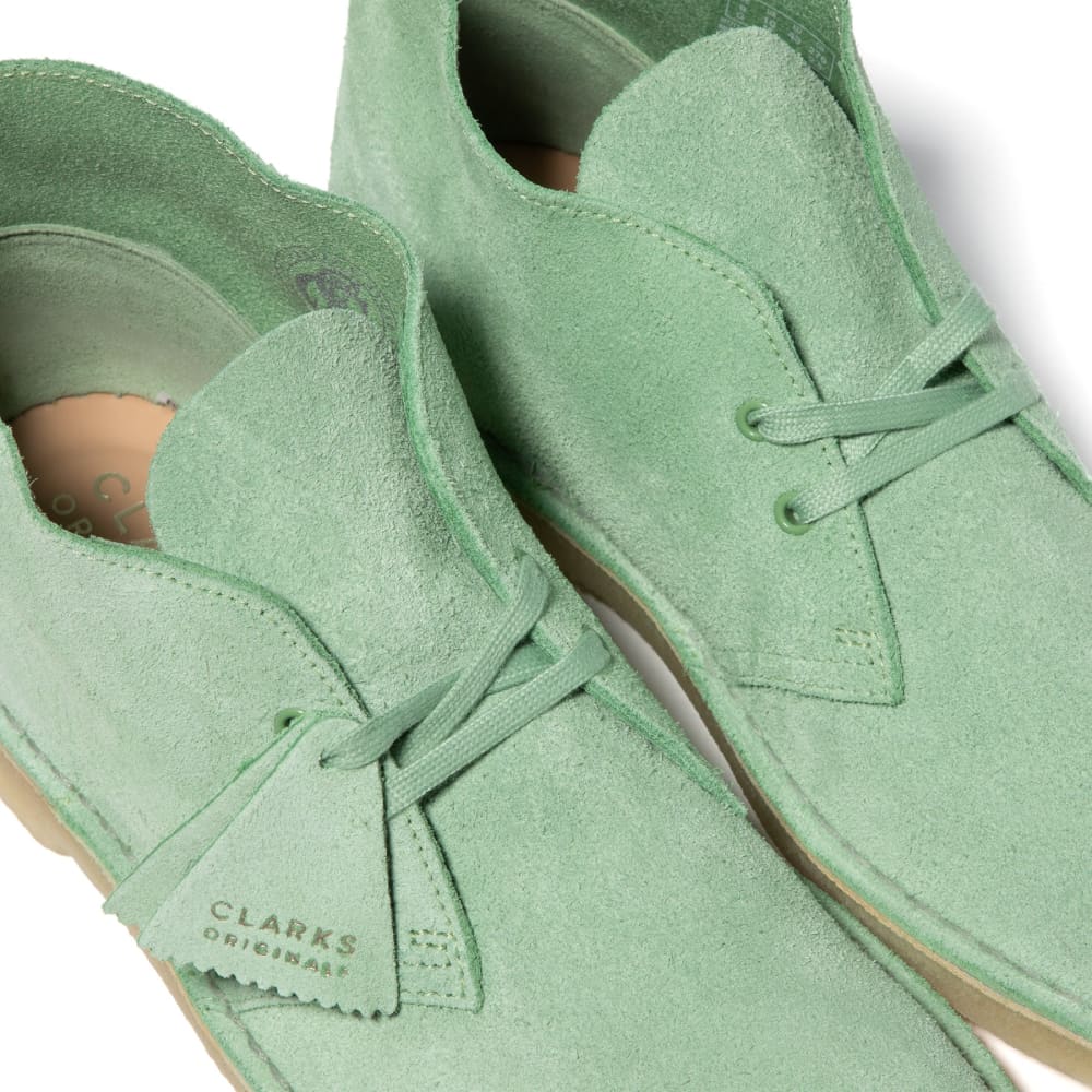 Clarks Originals Desert Boots Men's Light Green Suede 26171745 Shoes by Clarks Originals – Don't Panic Shoes