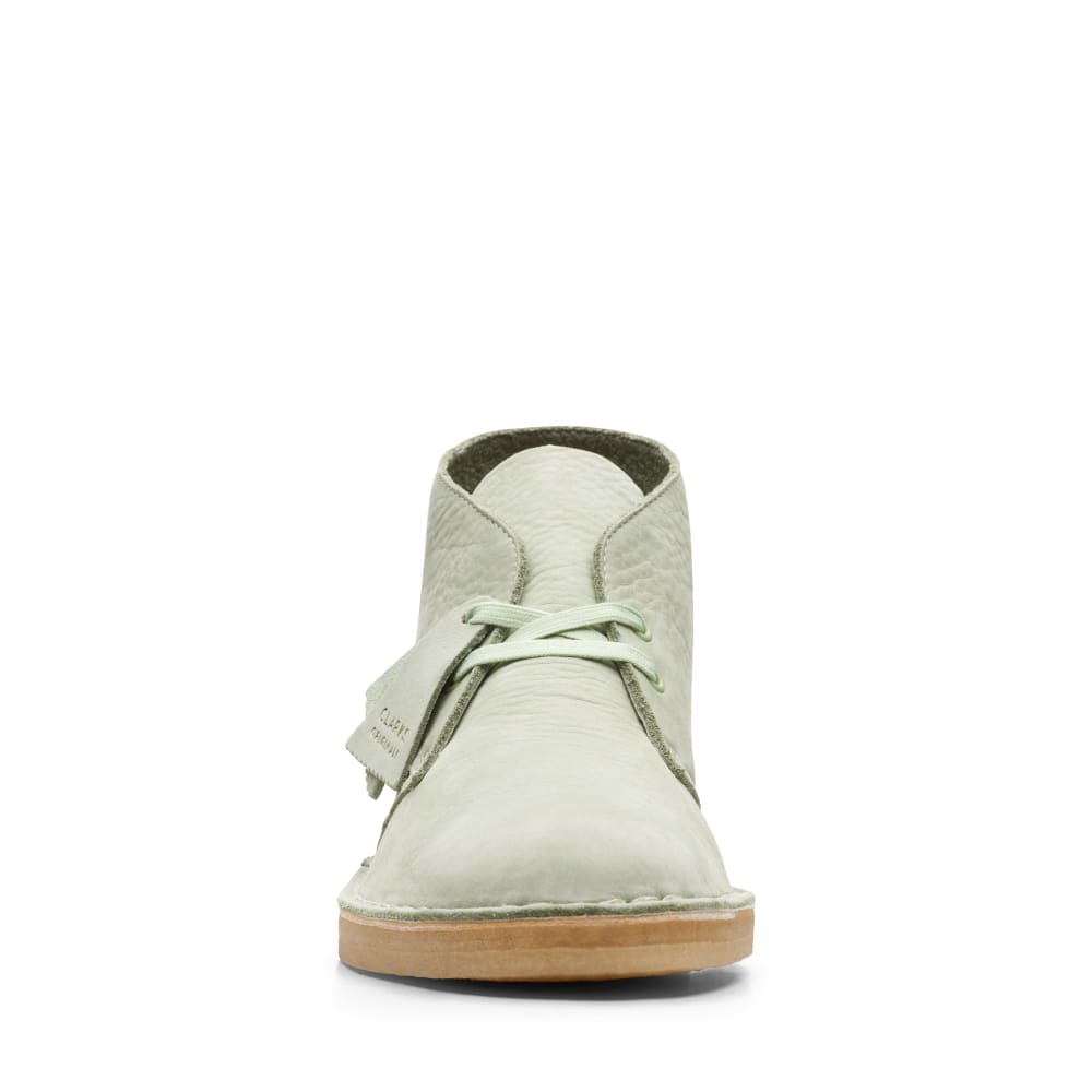 Clarks Originals Desert Boots Men’s Pale Green Leather
