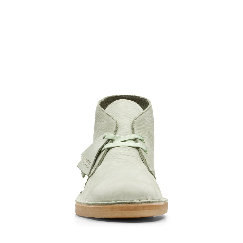 Clarks Originals Desert Boots Men's Pale Green Leather 26165743 Shoes by Clarks Originals – Don't Panic Shoes