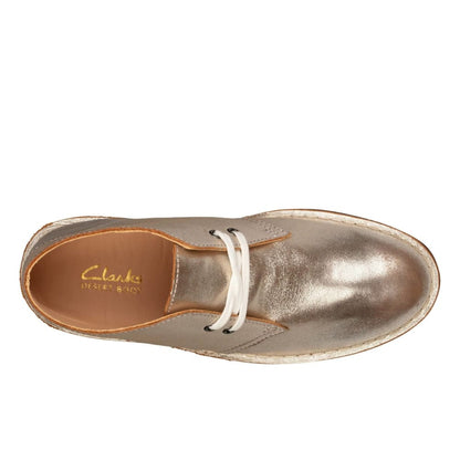 Clarks Originals Desert Boots Women's Silver Leather 26155668 Shoes by Clarks Originals – Don't Panic Shoes