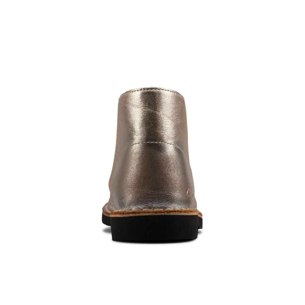 Clarks Originals Desert Boots Women's Silver Leather 26155668 Shoes by Clarks Originals – Don't Panic Shoes