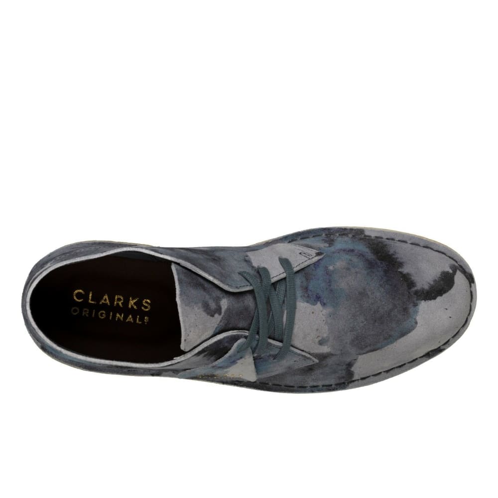 Clarks Originals Desert Coal Boots Men’s Blue Camo Suede