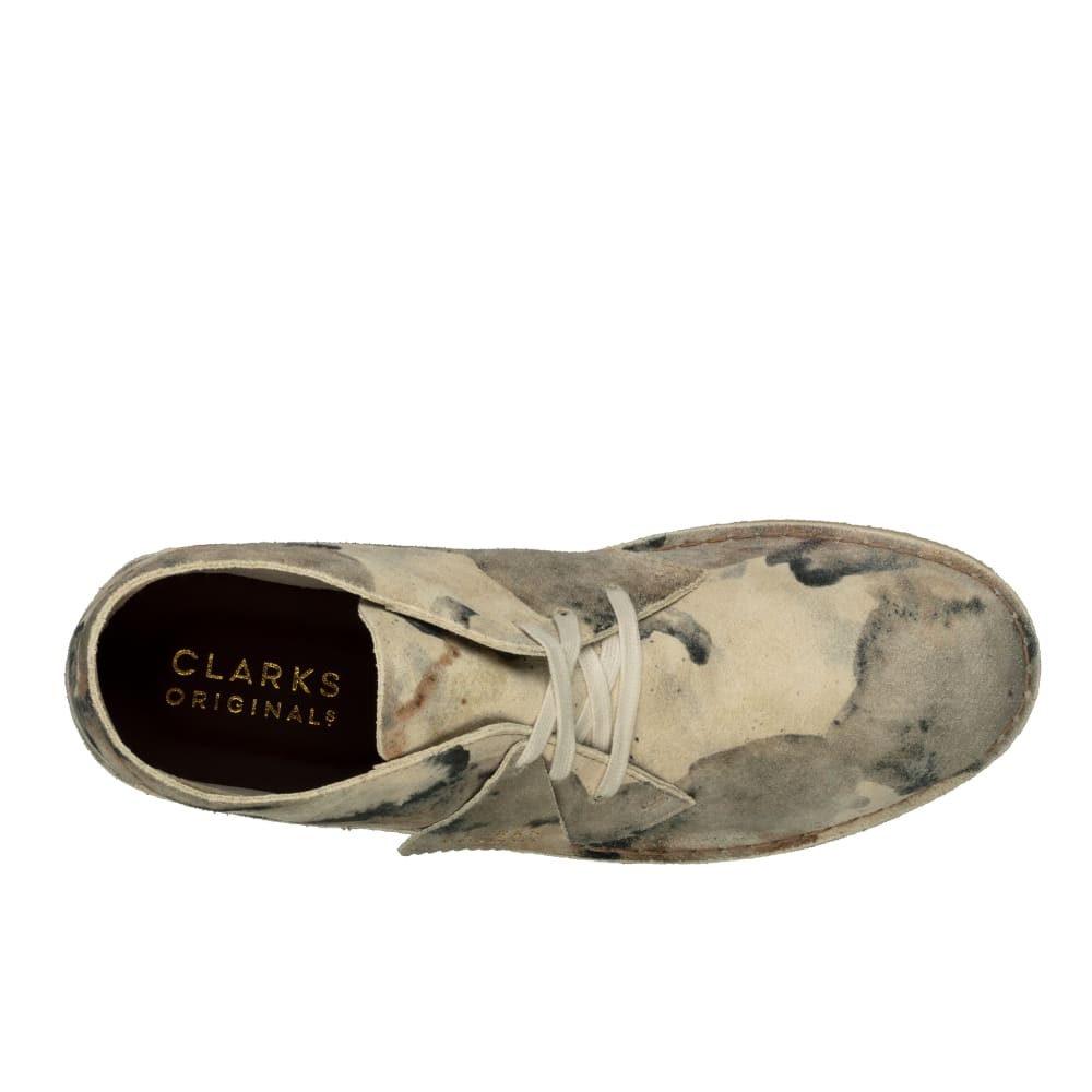 Clarks Originals Desert Coal Boots Men's Off White Camo Suede 26160187 Shoes by Clarks Originals – Don't Panic Shoes