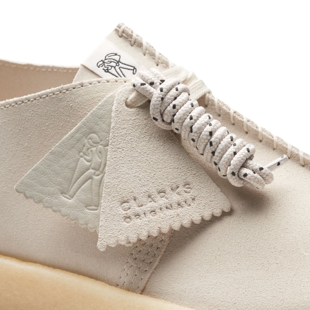 ClarkS Originals Desert Trek Cup Men’s Shoes – White Suede – Style 26165824 – Minimalist Lifestyle Icon Shoes by Clarks Originals – Don't Panic Shoes