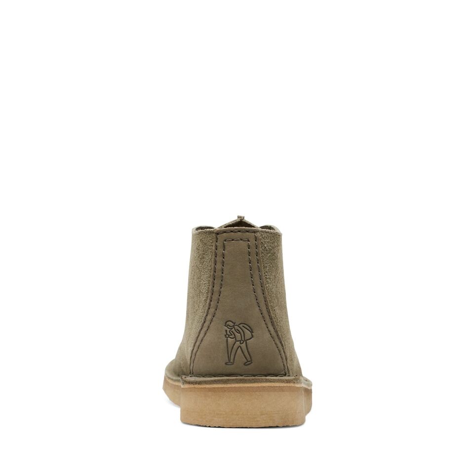 Clarks Originals Desert Trek Hi 50 Men's Forest Green Suede – Don