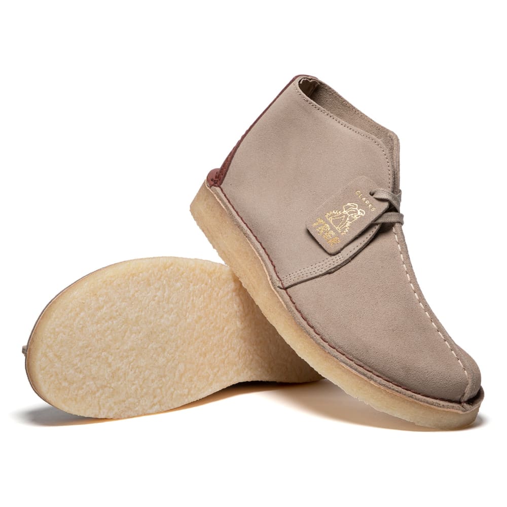 ClarkS Originals Desert Trek Hi 50th Anniversary Men’s High Tops – Sand Suede – Style 26169535 – Limited Heritage Edition Shoes by Clarks Originals – Don't Panic Shoes