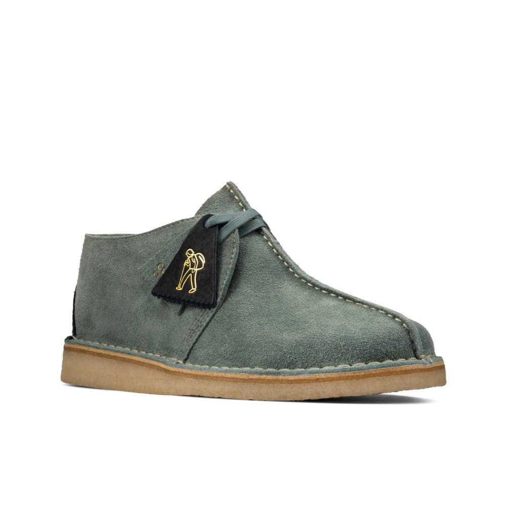 ClarkS Originals Desert Trek Men’s Shoes – Duck Egg Blue Suede – Style 26162530 – Iconic Casual Classic Shoes by Clarks Originals – Don't Panic Shoes