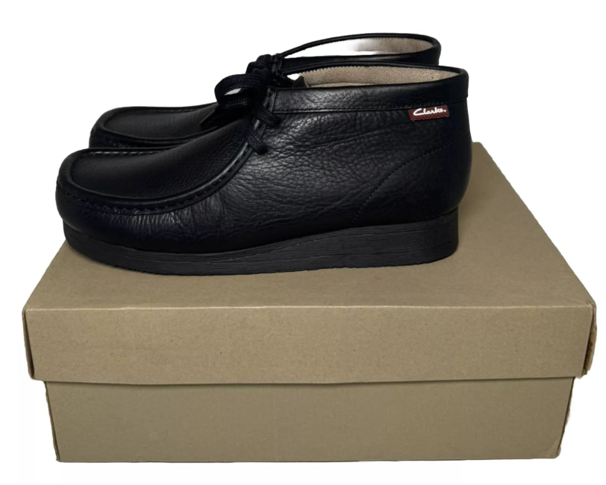 Clarks Originals Stinson Hi Wallabee Men's Black Leather 26163362 Ankle Boots by Clarks Originals – Don't Panic Shoes