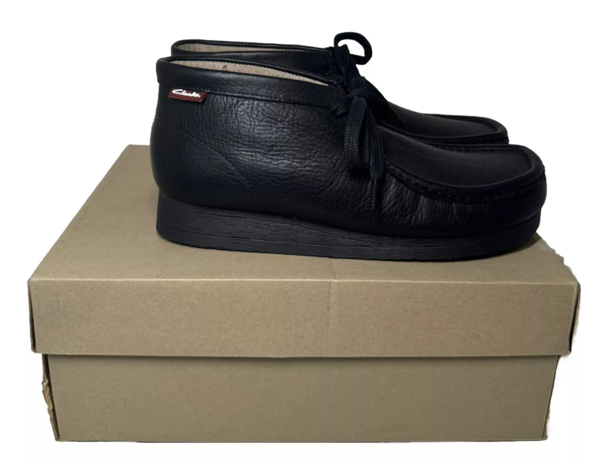 Clarks Originals Stinson Hi Wallabee Men's Black Leather 26163362 Ankle Boots by Clarks Originals – Don't Panic Shoes