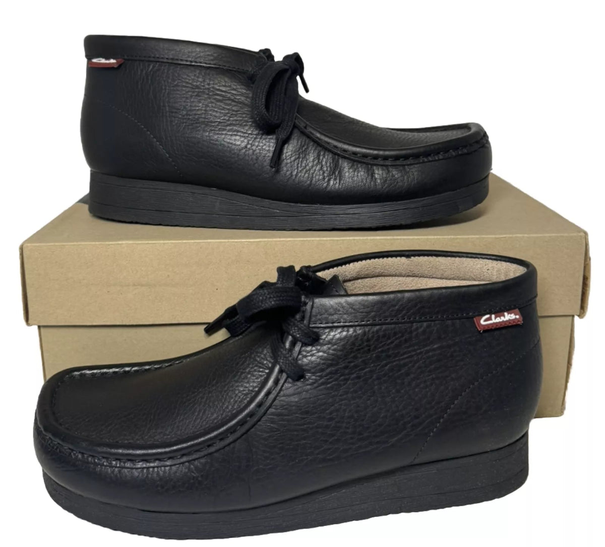 Clarks Originals Stinson Hi Wallabee Men's Black Leather 26163362 Ankle Boots by Clarks Originals – Don't Panic Shoes