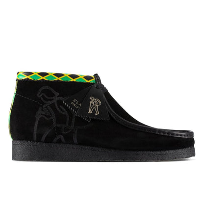 ClarkS Originals Wallabee Boot “Jamaican Bee” Men’s Black Multi Suede – Limited Edition Island - Inspired Heritage Icon (26160552) Shoes by Clarks Originals – Don't Panic Shoes