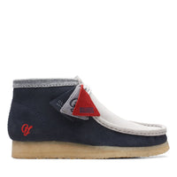 Thumbnail for Clarks Originals Wallabee Boot Vcy Men’s Navy Gray And Red
