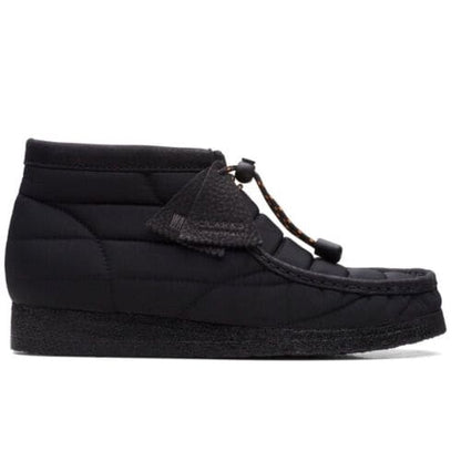 ClarkS Originals Wallabee Boot Men’s Shoes – Black Quilted Canvas – Style 26168801 – Modern Texture Icon Shoes by Clarks Originals – Don't Panic Shoes