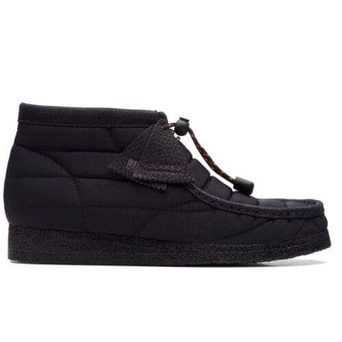ClarkS Originals Wallabee Boot Men’s Shoes – Black Quilted Canvas – Style 26168801 – Modern Texture Icon Shoes by Clarks Originals – Don't Panic Shoes