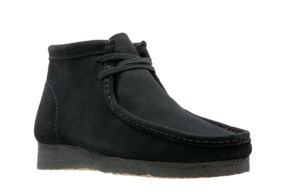 ClarkS Originals Wallabee Boot Men’s Shoes – Black Suede – Style 26155517 – Timeless Everyday Icon Shoes by Clarks Originals – Don't Panic Shoes