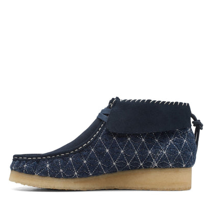 ClarkS Originals Wallabee Boot Women’s Blue Suede 26168706 Footwear by Clarks Originals – Don't Panic Shoes