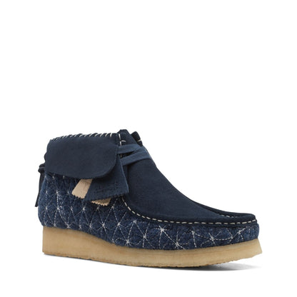 ClarkS Originals Wallabee Boot Women’s Blue Suede 26168706 Footwear by Clarks Originals – Don't Panic Shoes
