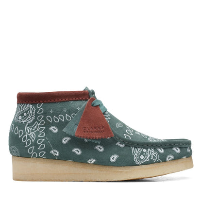 ClarkS Originals Wallabee Boot Women’s Green Suede 26168743 Footwear by Clarks Originals – Don't Panic Shoes