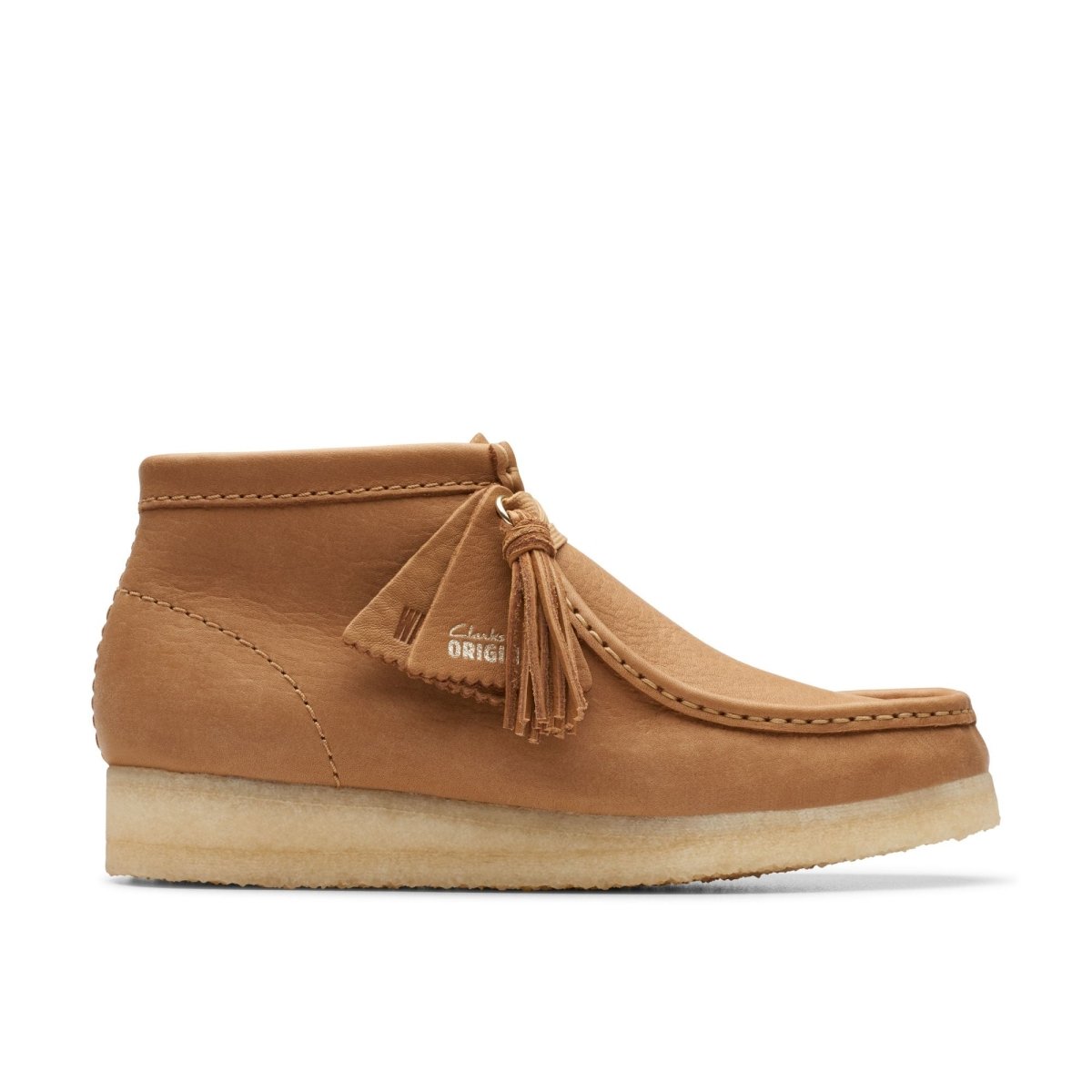 ClarkS Originals Wallabee Boot Women’s Mid Tan Leather 26175840 Footwear by Clarks Originals – Don't Panic Shoes