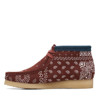 Thumbnail for Clarks Originals Wallabee Boots Bandana Red Paisley Suede