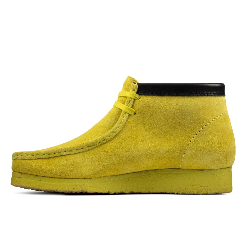 Clarks Originals Wallabee Boots Men’s Lime Yellow Suede