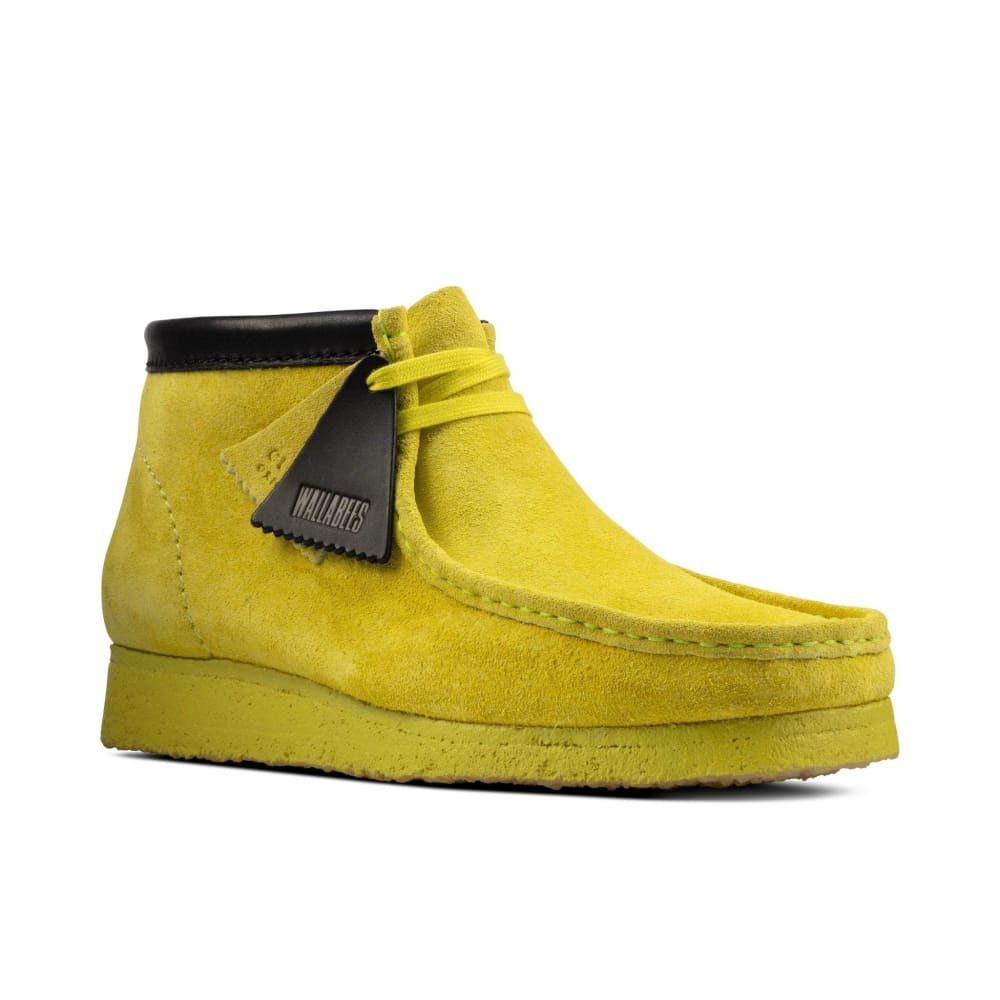 Clarks Originals Wallabee Boots Men's Lime Yellow Suede 26162470 Shoes by Clarks Originals – Don't Panic Shoes