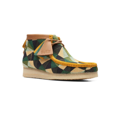 Clarks Originals Wallabee Boots Men's Multicolor Green Canvas Suede 26165732 Shoes by Clarks Originals – Don't Panic Shoes