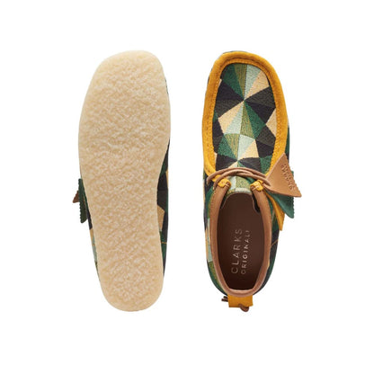 Clarks Originals Wallabee Boots Men's Multicolor Green Canvas Suede 26165732 Shoes by Clarks Originals – Don't Panic Shoes