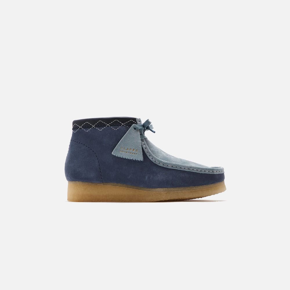 Clarks Originals Wallabee Boots Men's Stitch Pack Blue Combi Suede 26163259 Shoes by Clarks Originals – Don't Panic Shoes