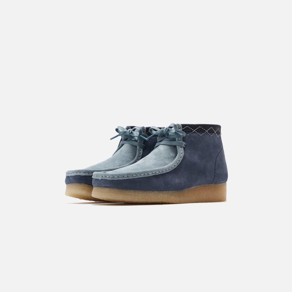 Clarks Originals Wallabee Boots Men's Stitch Pack Blue Combi Suede 26163259 Shoes by Clarks Originals – Don't Panic Shoes