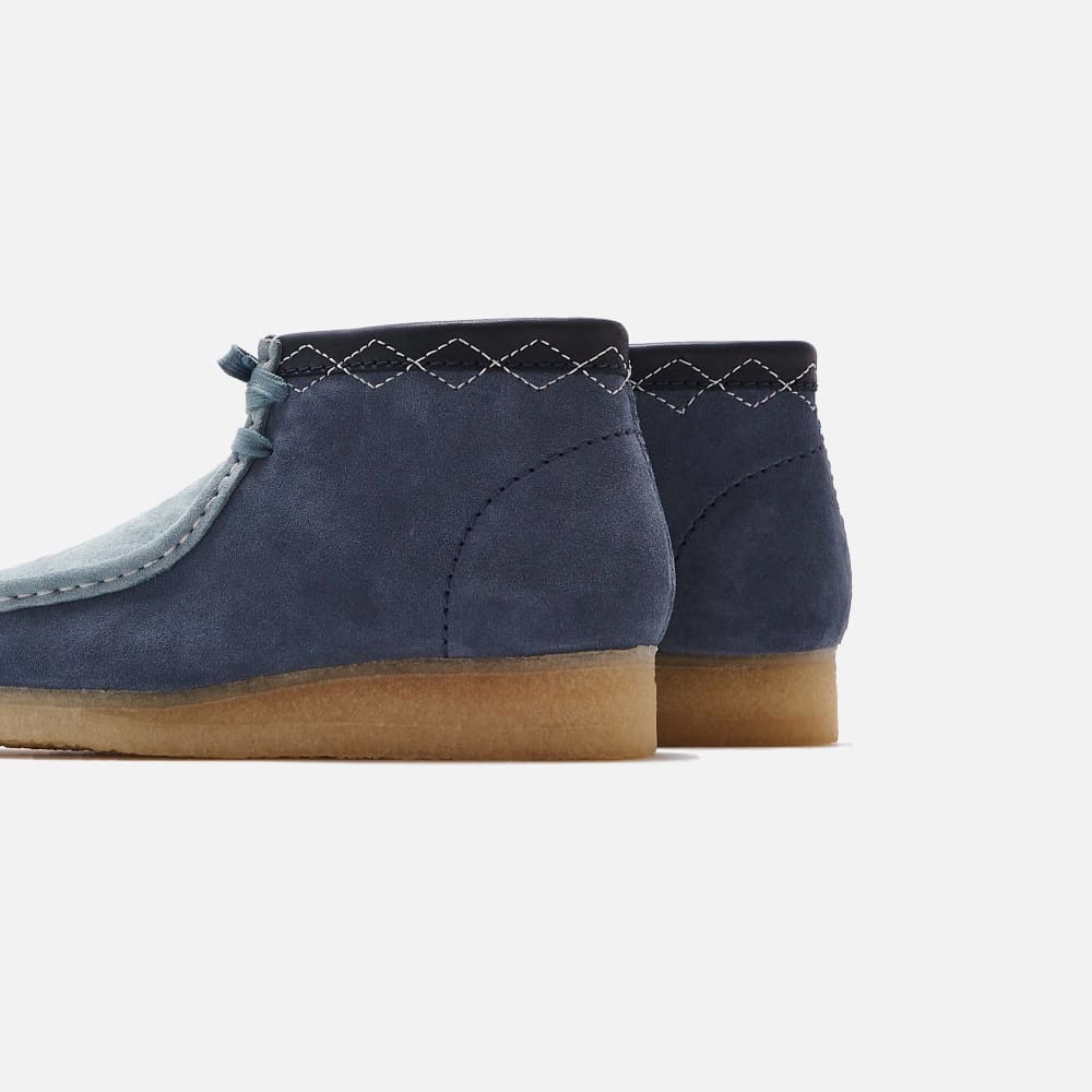 Clarks Originals Wallabee Boots Men's Stitch Pack Blue Combi Suede 26163259 Shoes by Clarks Originals – Don't Panic Shoes