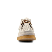 Thumbnail for Clarks Originals Wallabee Boots Men’s White Woven Suede